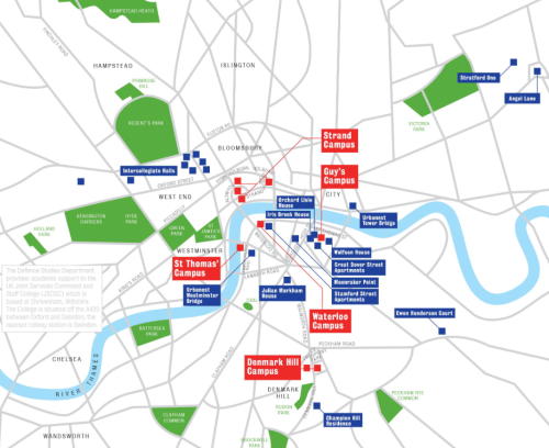 Campuses of King's College London